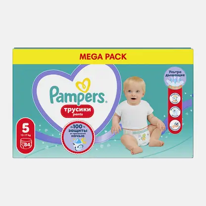 Трусики-подгузники Pampers 5 Junior 12-17кг 84шт