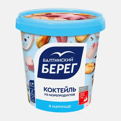 Коктейль из морепродуктов Балтийский Берег в маринаде 390г