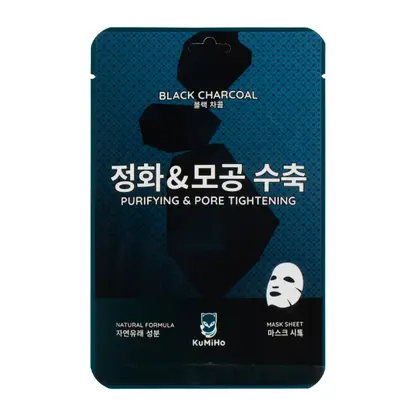 Изображение товара Маска Kumiho тканевая для лица очищающая с черным углем 20мл