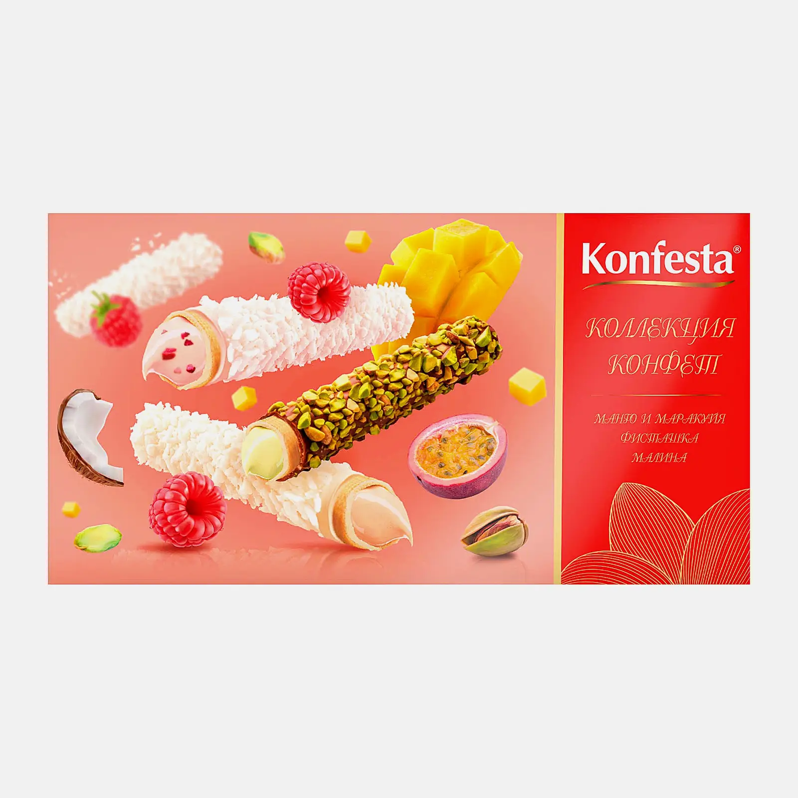 Изображение товара Конфеты Konfesta глазированные с начинками ассорти 150г натуральные