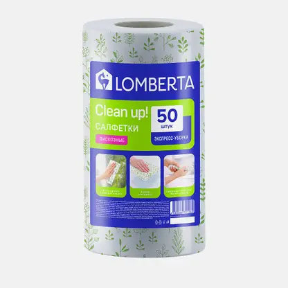 Салфетки Lomberta в рулоне 50 листов