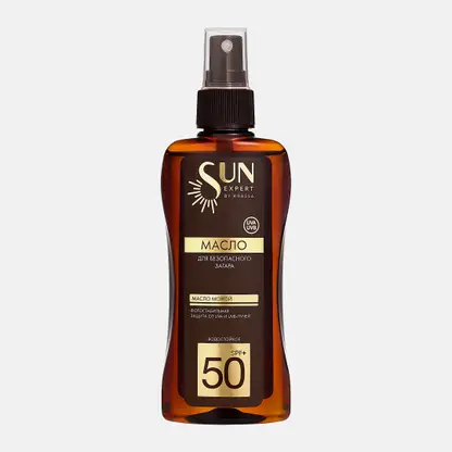 Масло для загара SPF50 с маслом Моной Sun Expert by Krassa 180мл