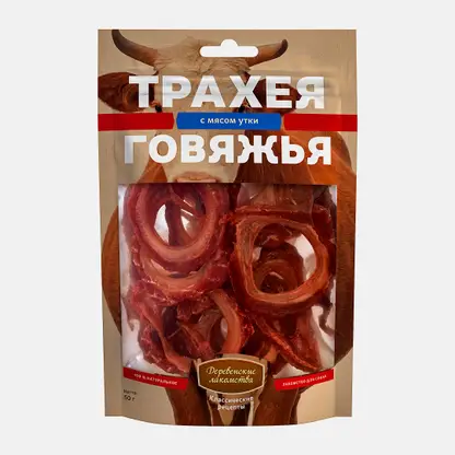 Трахея говяжья с мясом утки Деревенские Лакомства 50г