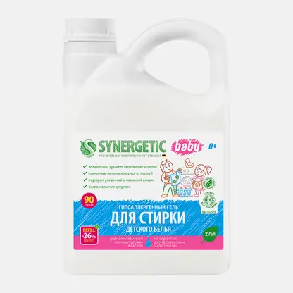 Гель для стирки детского белья Synergetic 3л