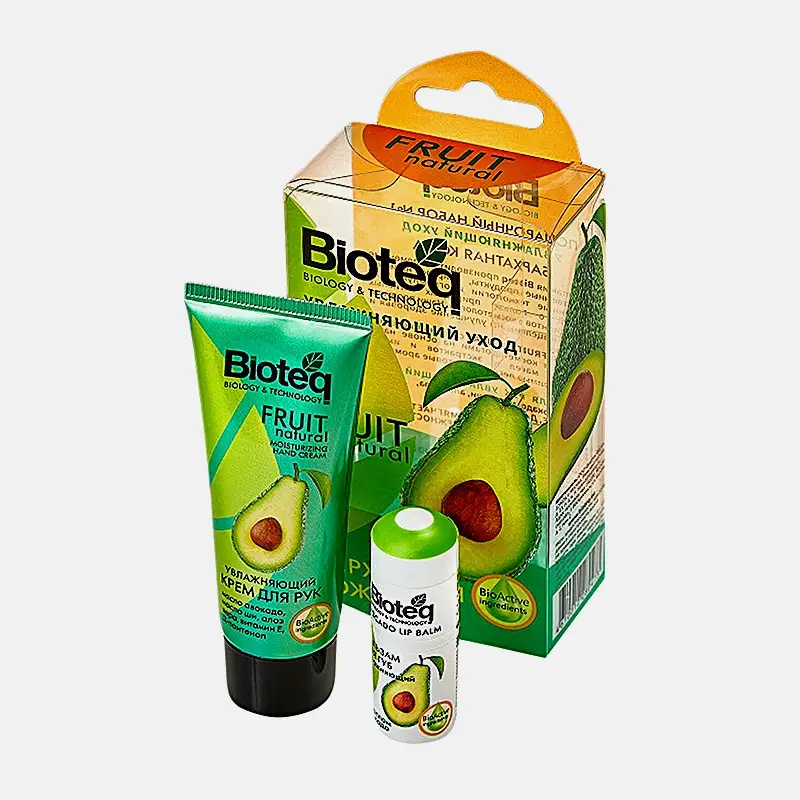 Подарочный набор Сила витаминов/Бархатная кожа Bioteq Крем для рук 40мл + Бальзам для губ 3.5г в ассортименте