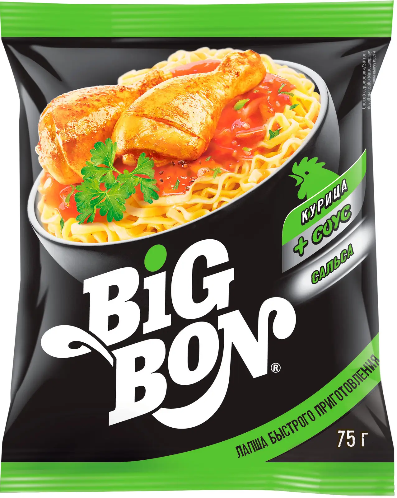 Лапша Big Bon Курица с соусом сальса 75г - Магнит-Продукты