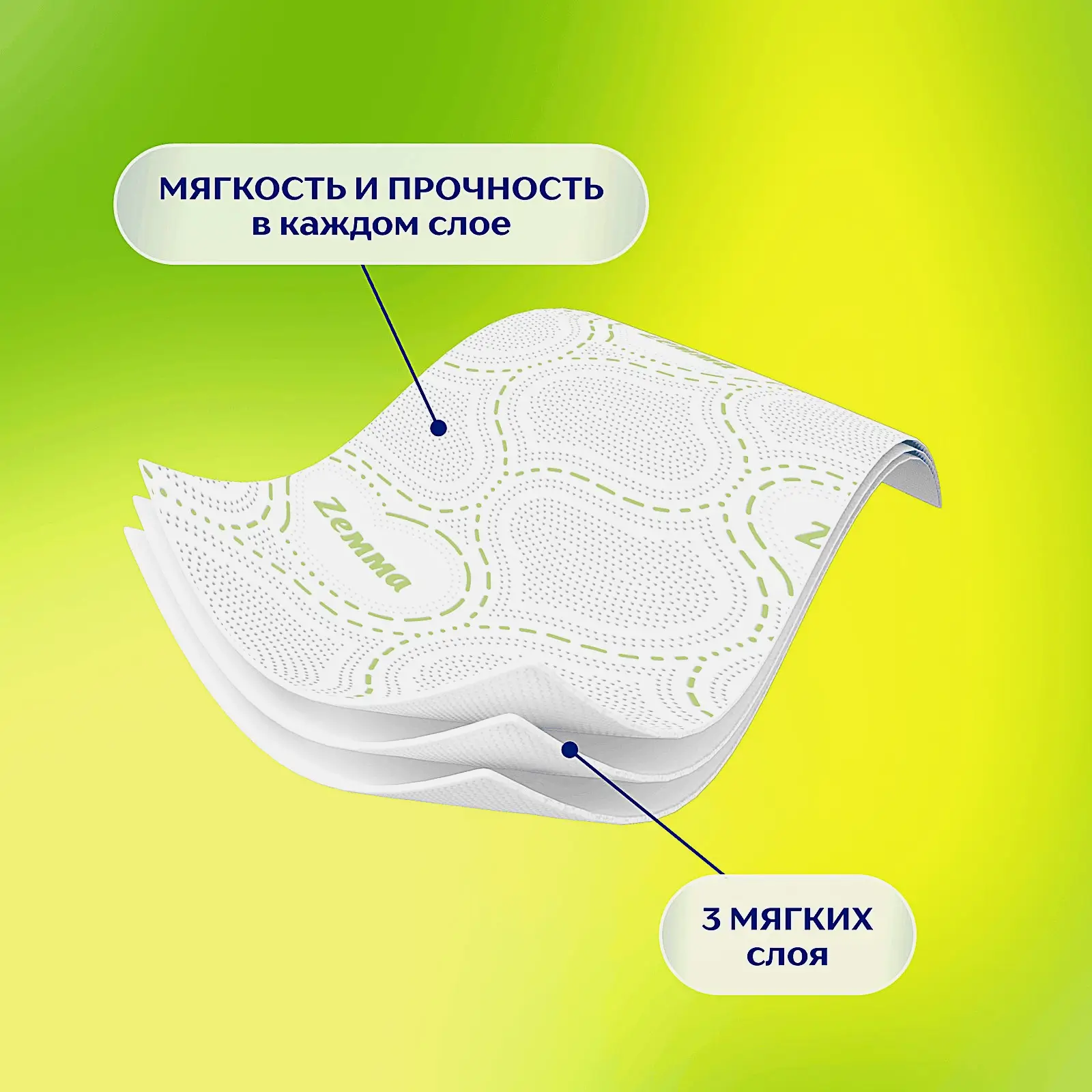 Туалетная бумага с ароматом ромашки Deluxe Zemma 12 рулонов 3 слоя - фото 5