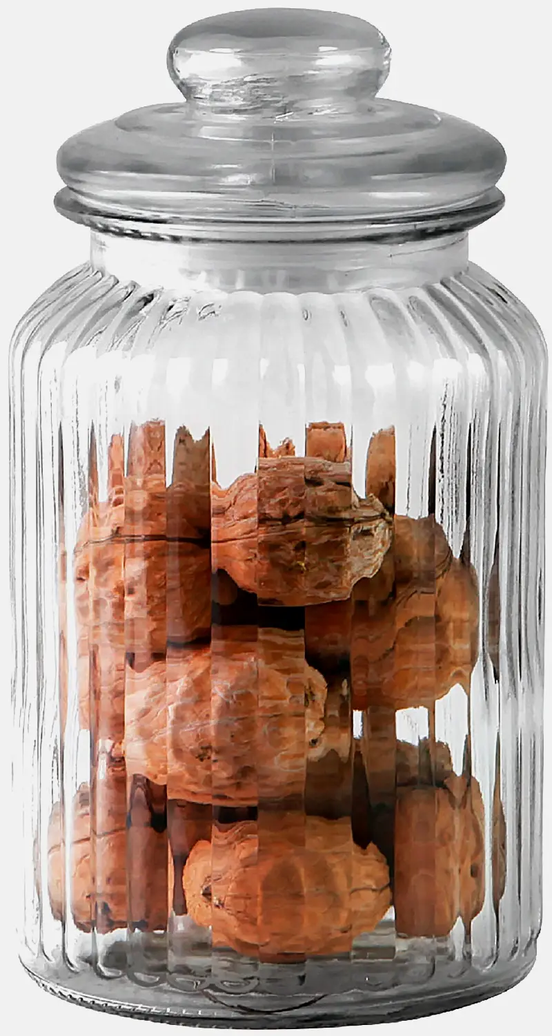 Банка стеклянная со стеклянной крышкой 1.3л