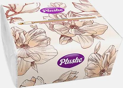 Бумажные салфетки Plushe для лица 2 слоя 10.5*7*13см 200шт