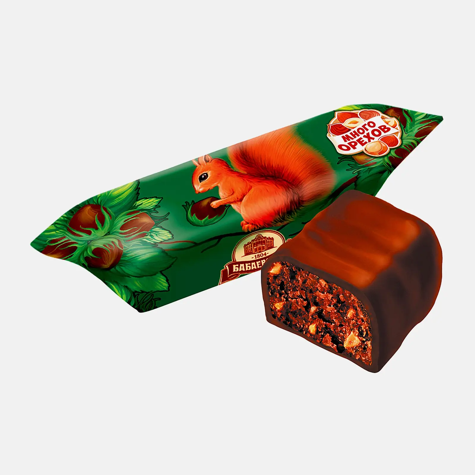 Изображение товара Конфеты Бабаевский Белочка шоколадно-ореховые 200 г