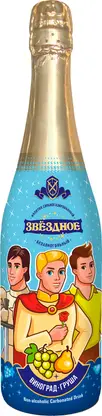 Изображение товара Газированный напиток Звездное виноград груша 750мл натуральный фруктовый вкус