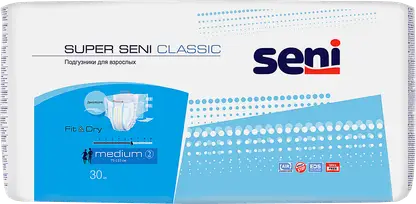 Подгузники Seni Super Classic Medium для взрослых 30шт