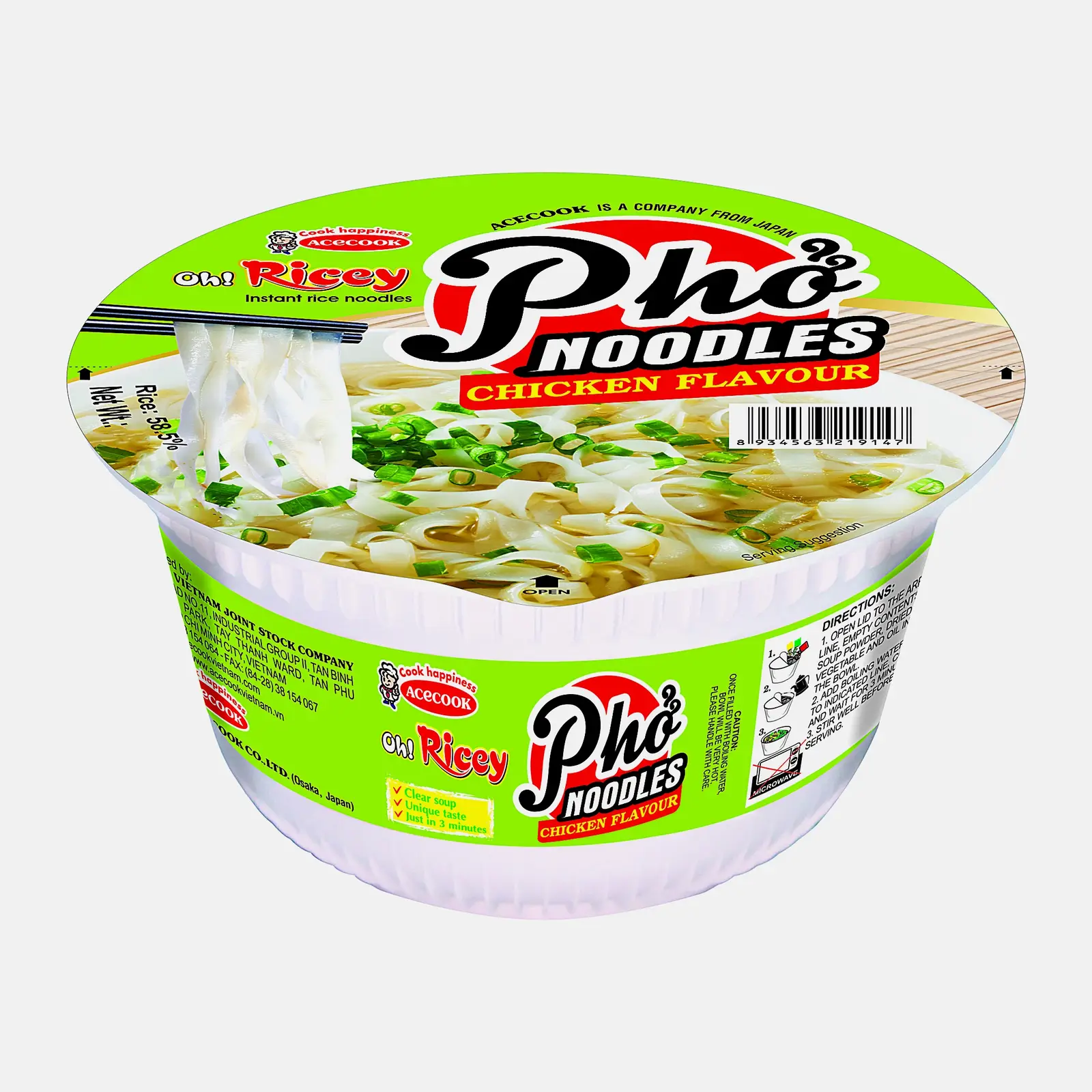 Изображение товара Лапша быстрого приготовления Фо Бо с курицей Oh! Ricey 71г