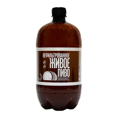 Пиво Макарий Живое светлое нефильтрованное 4% 1л