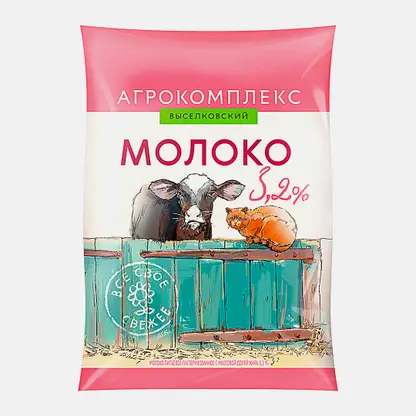 Молоко Агрокомплекс пастеризованное 3.2% 900мл