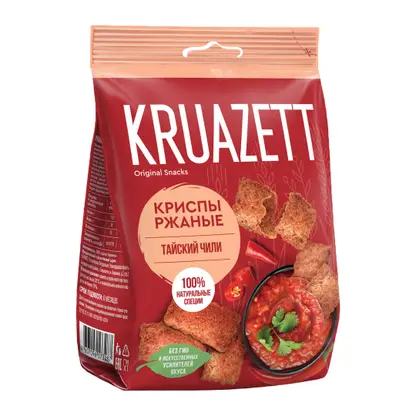 Изображение товара Криспы сухарики ржаные со вкусом тайского чили Kruazett 70г