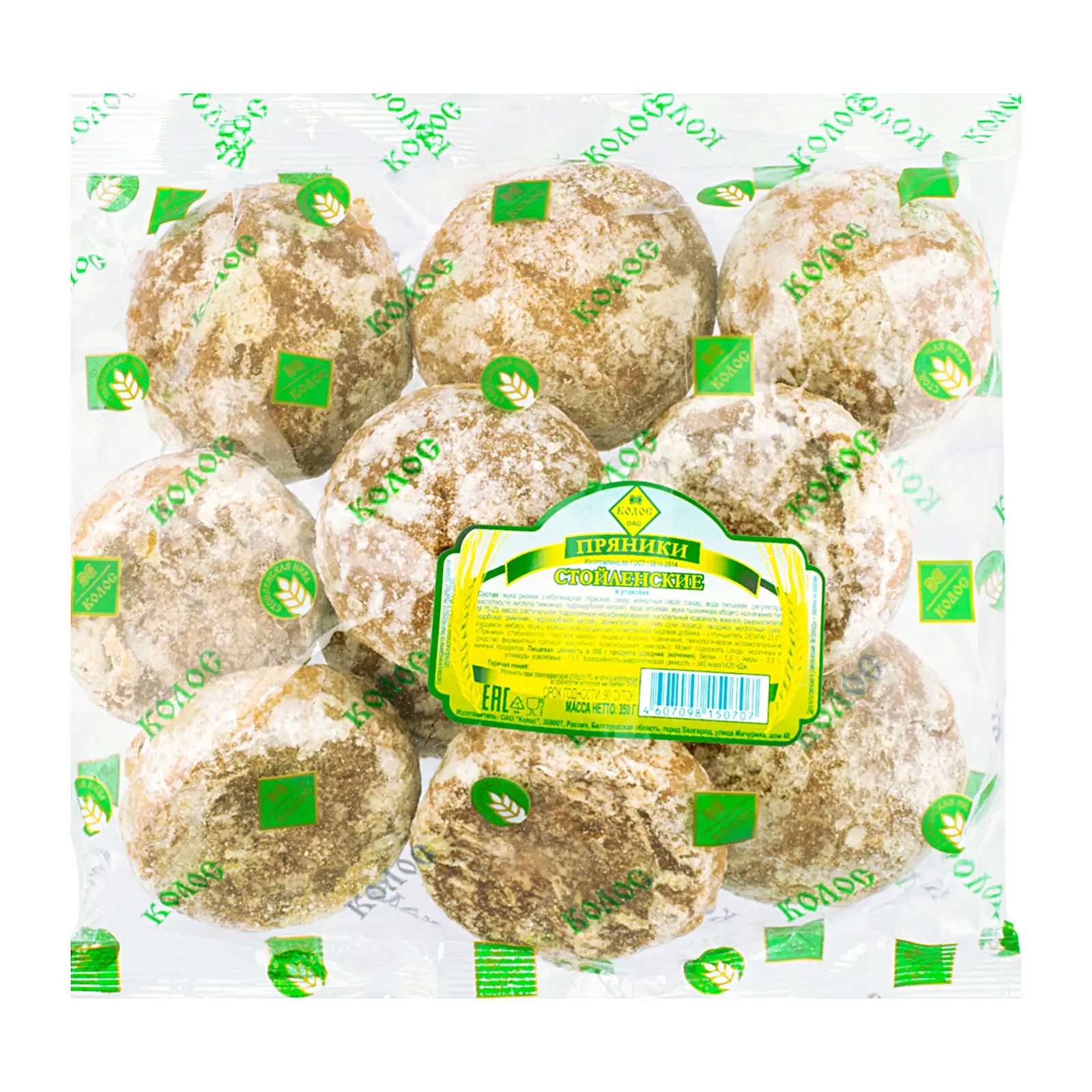 Изображение товара Пряники Колос Стойленские 350г натуральное вкусное лакомство для перекуса