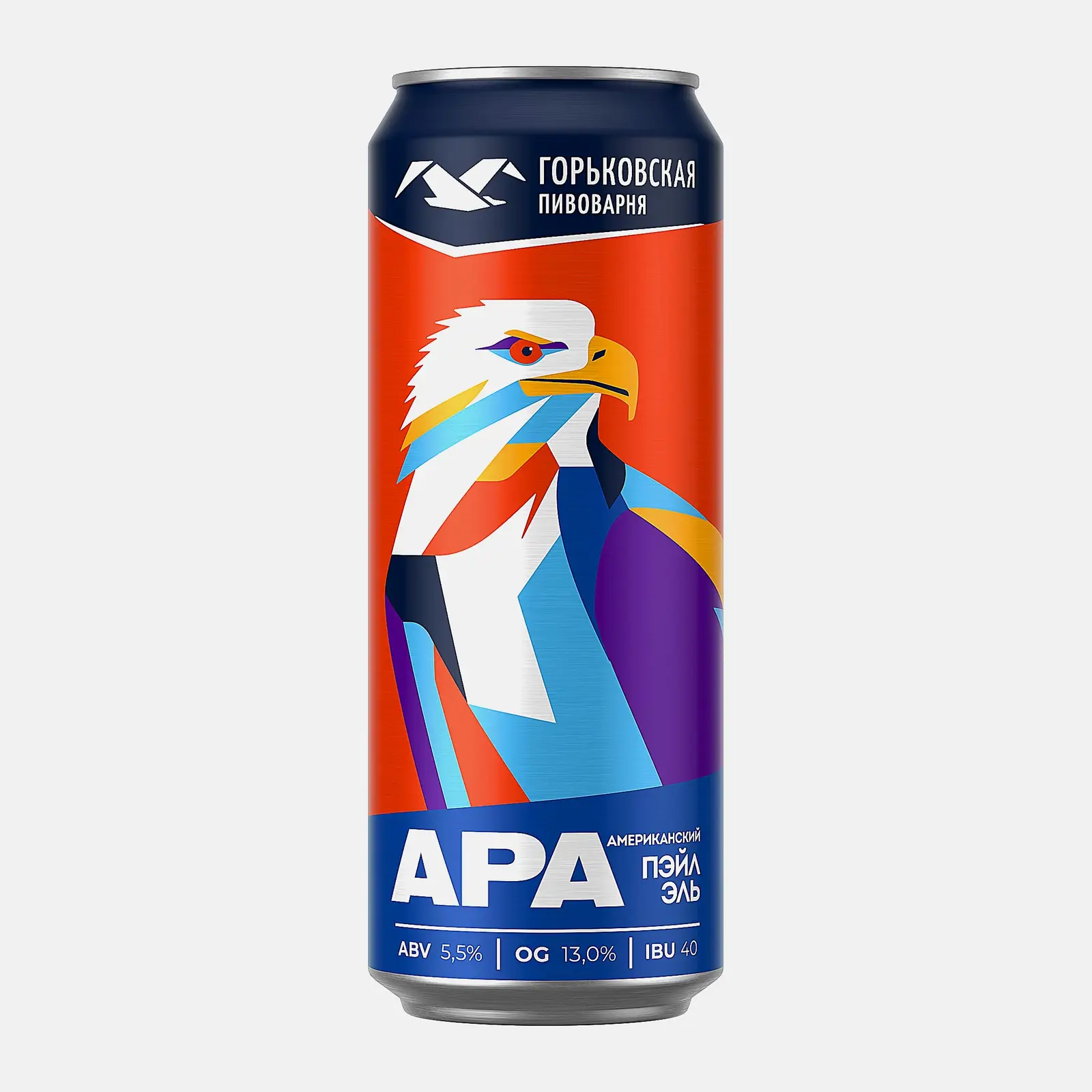 Изображение товара Светлое нефильтрованное пиво Американский Пэйл Эль Горьковская 5.5% 450мл