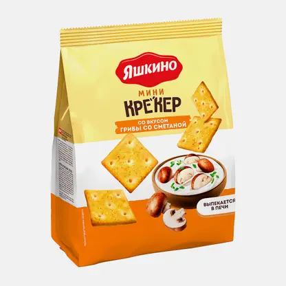 Крекер со вкусом Грибы со сметаной Яшкино 180г