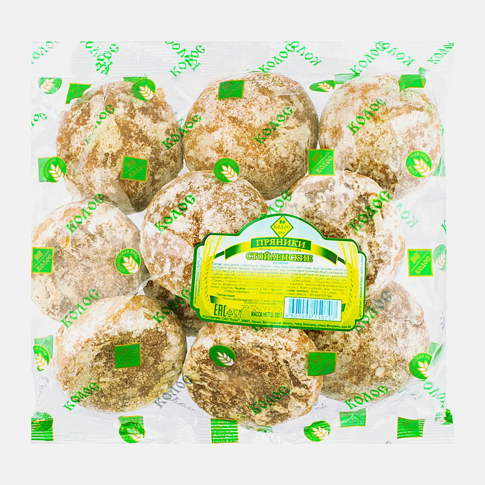 Изображение товара Пряники Колос Стойленские 350г натуральное вкусное лакомство для перекуса