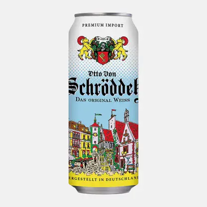 Пивной напиток Schrodder светлый пшеничный пастеризованный 5% 500мл