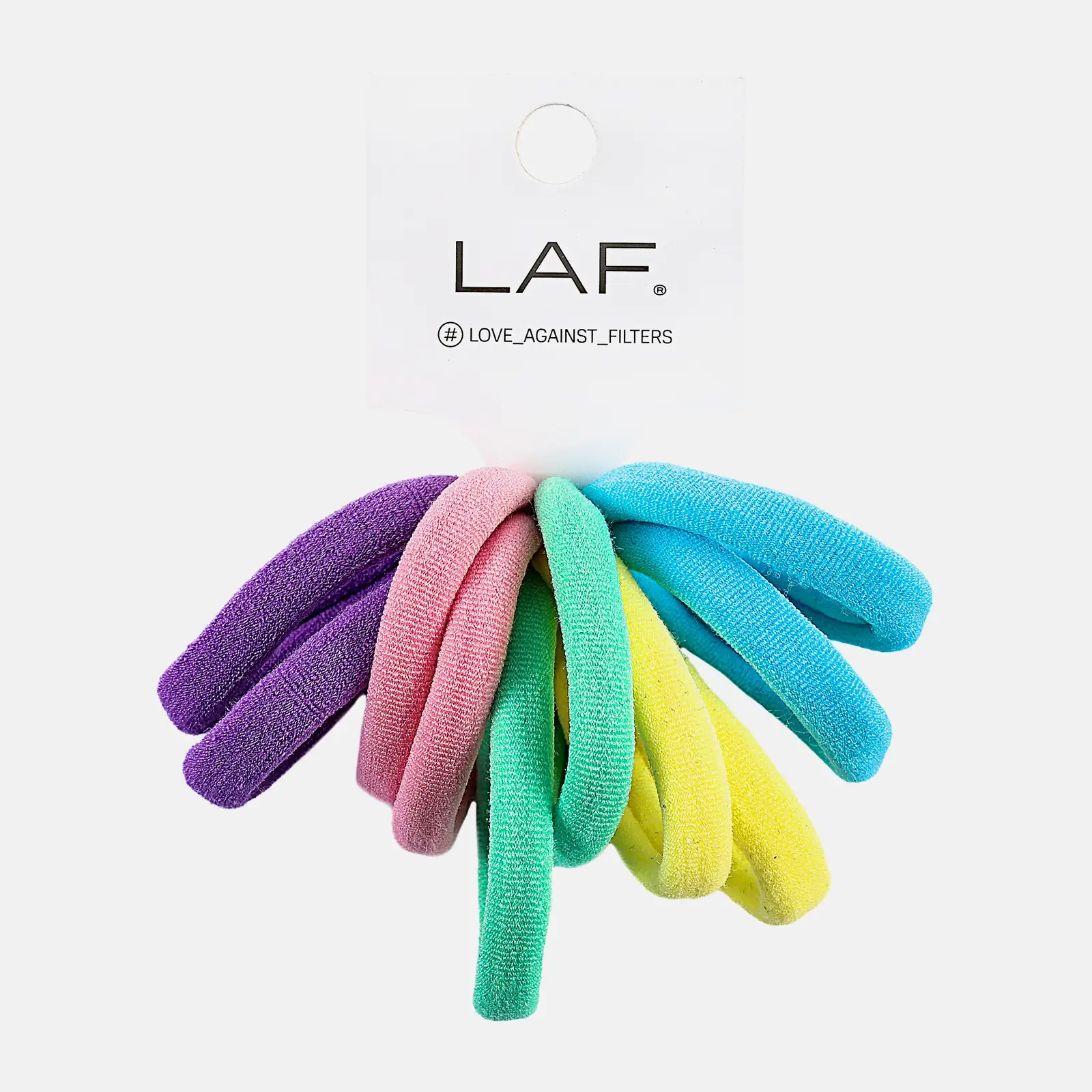 Резинки для волос LAF разноцветные базовые 1400 3*13*6см в ассортименте