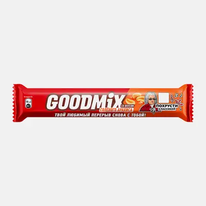 Батончик шоколадный с хрустящей вафлей и соленым арахисом Goodmix 40г