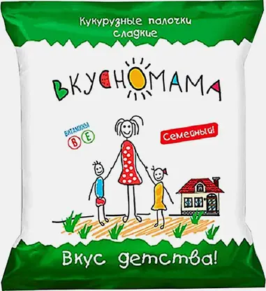 Кукурузные палочки Вкусно мама семейные сладкие 90г