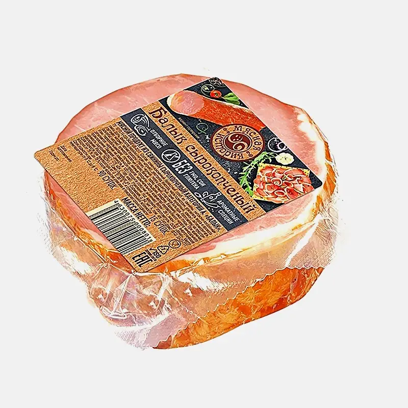 Изображение товара Широкий сырокопченый балык из свинины Мясная История 250г вкусный и ароматный