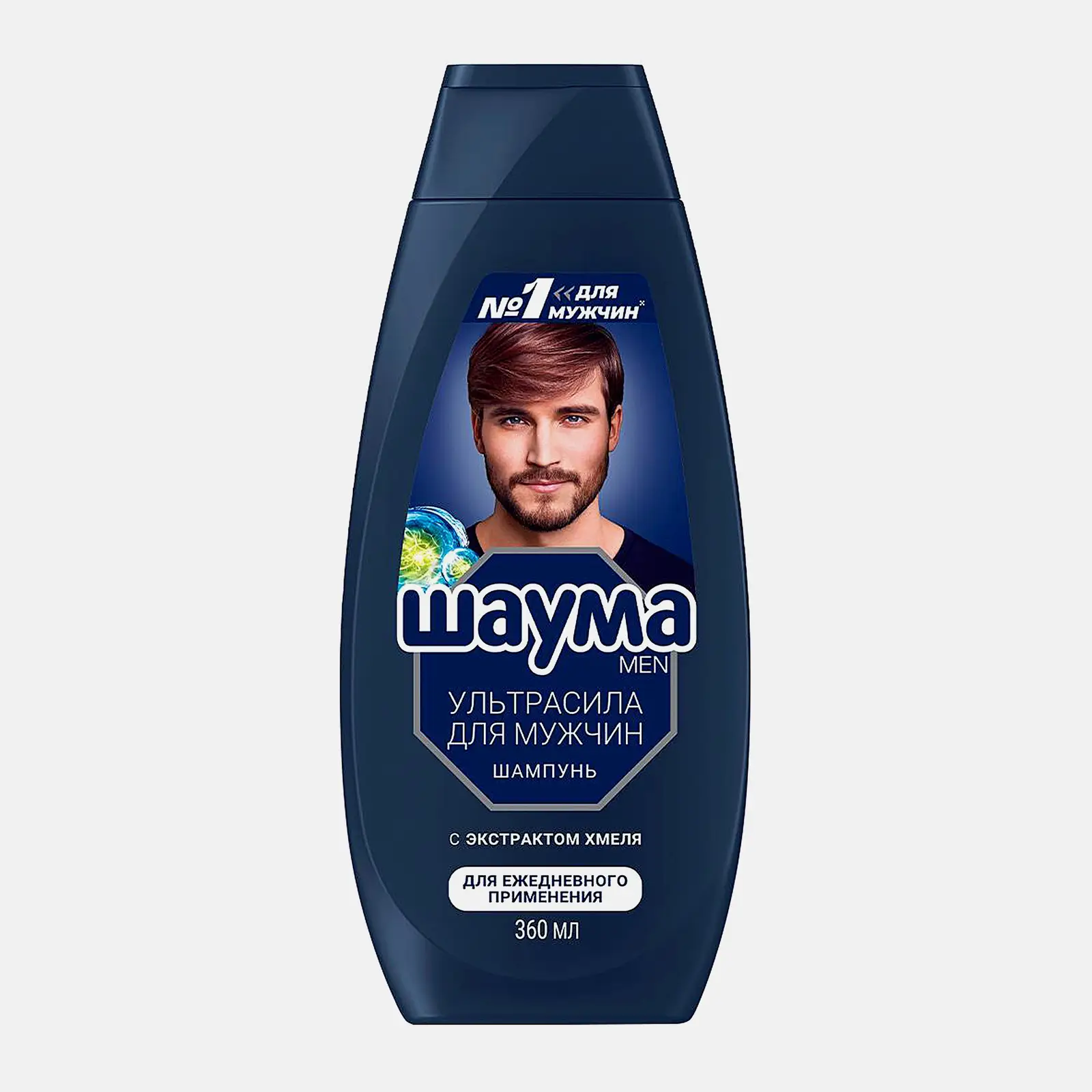 Изображение товара Мужской шампунь Шаума Ультрасила с хмелем для укрепления и объема волос 360 мл