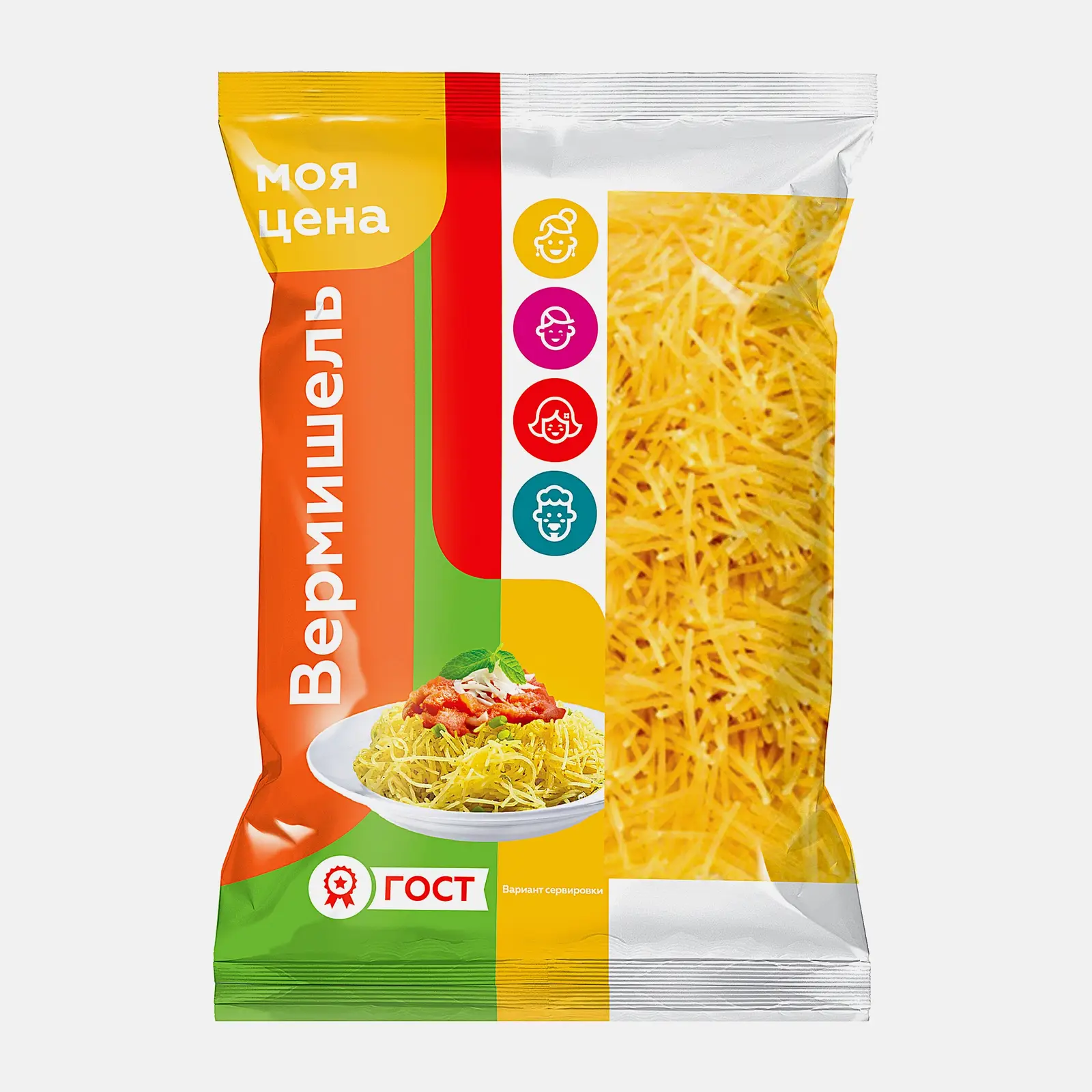 Изображение товара Макароны Моя цена Вермишель 400г