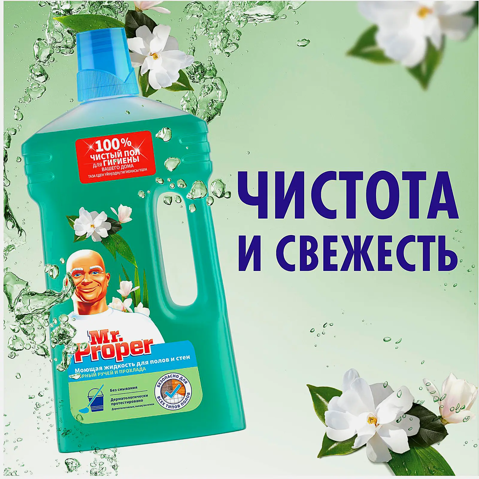 Моющее средство для полов и стен Mr.Proper Горный ручей 1л - фото 6