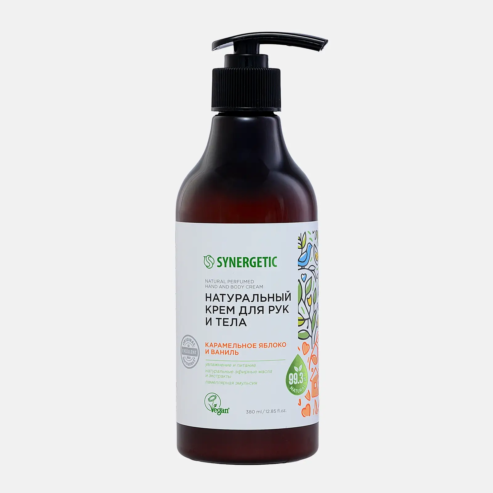Крем для рук и тела Synergetic карамельное яблоко и ваниль 380мл