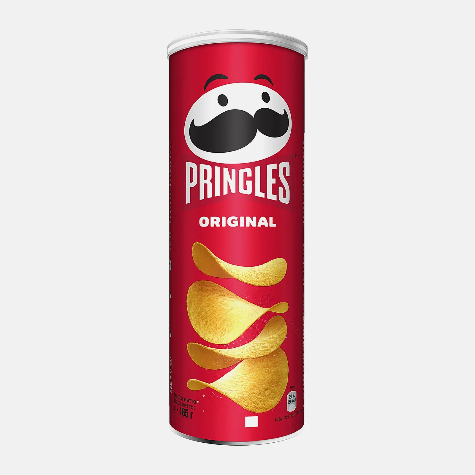 Изображение товара Чипсы Pringles Original 165 г - классический вкус, удобная банка, хрустящий перекус
