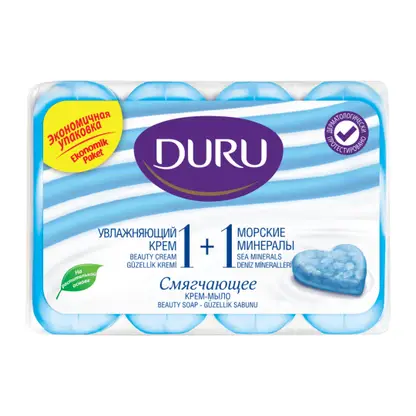 Изображение товара Мыло Duru 1 + 1 Soft Sensations Крем и морские минералы 4*80г