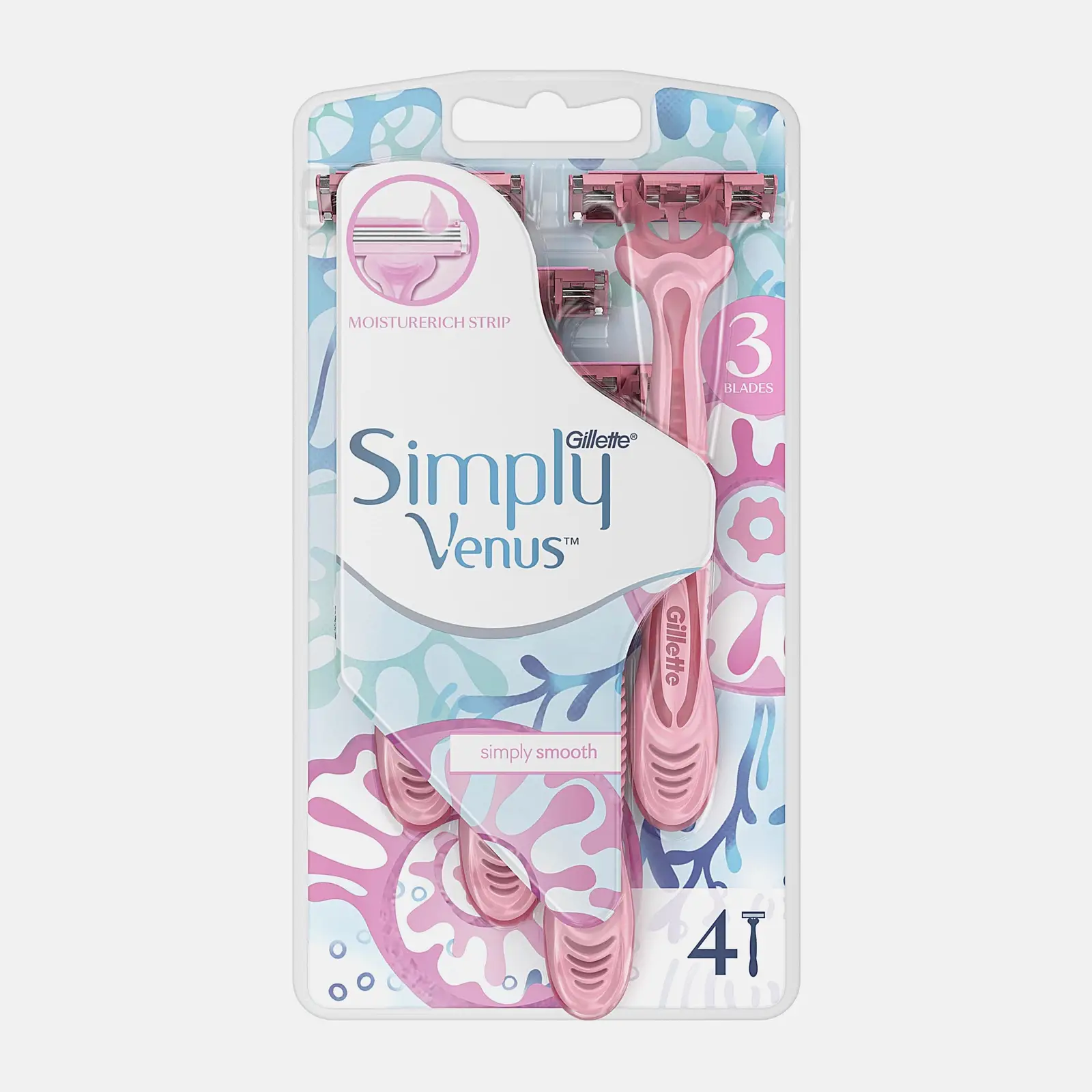 Бритвы Venus 3 одноразовые женские 3лезвия 4шт