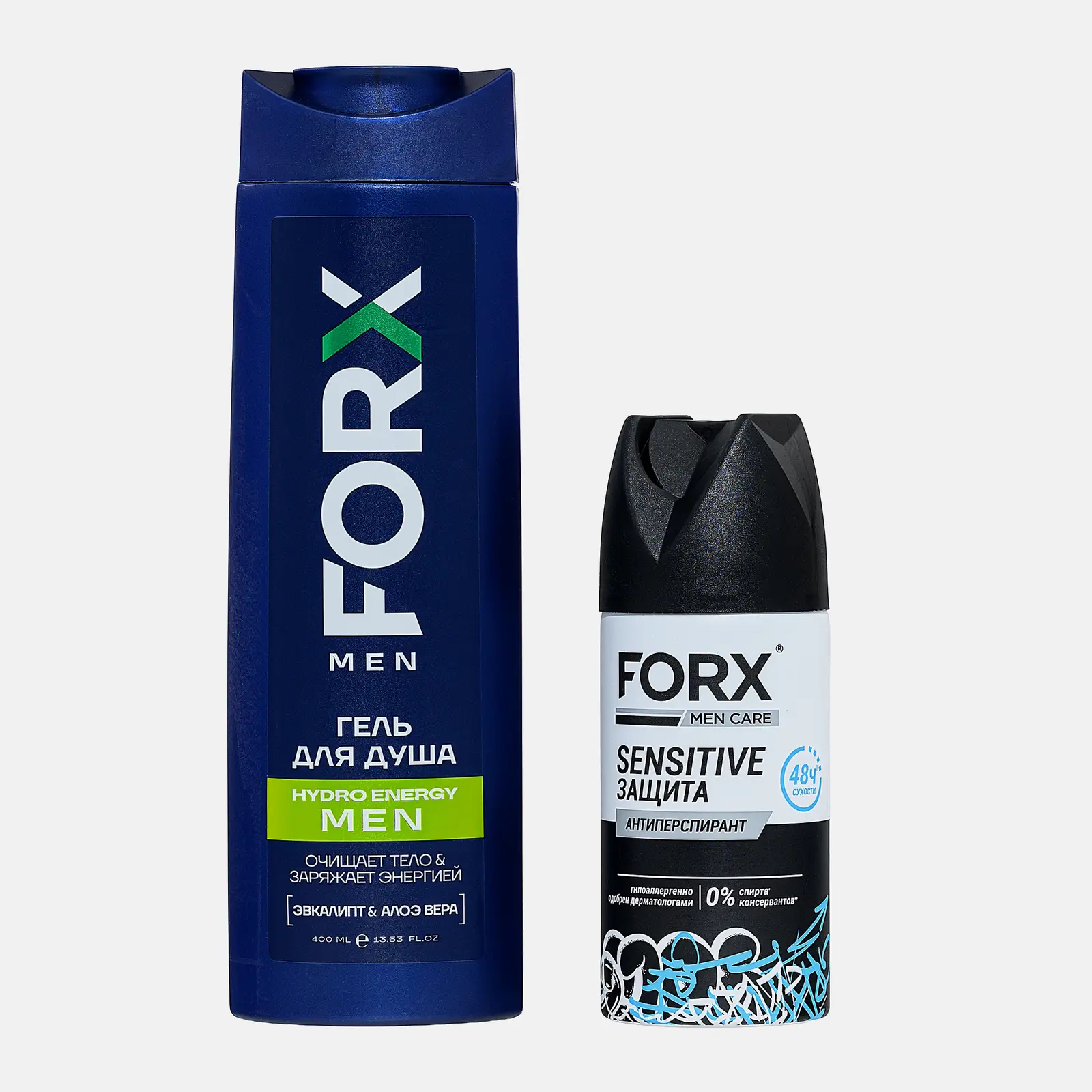 Подарочный набор для мужчин Forx Гель для душа Hydro Energy 400мл + Антиперспирант Sensitive 150мл в ассортименте - фото 2
