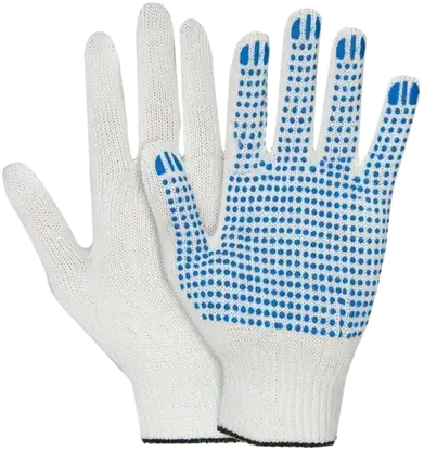 Изображение товара Перчатки ХБ с ПВХ точкой 3 пары