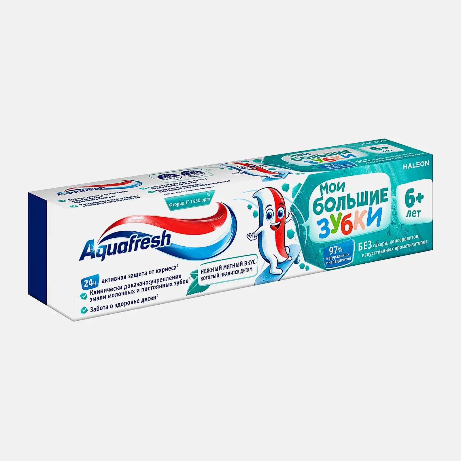 Зубная паста детская Aquafresh Мои большие зубки от 6 до 8 лет с фтором для укрепления зубов 50мл - фото 5