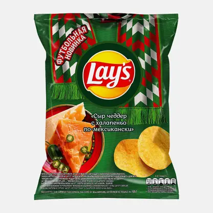 Чипсы со вкусом Сыр чеддер По-мексикански с халапенью Lays 105г