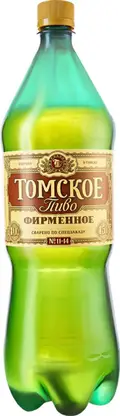 Пиво Томское Фирменное светлое фильтрованное пастеризованное 4% 1.5л