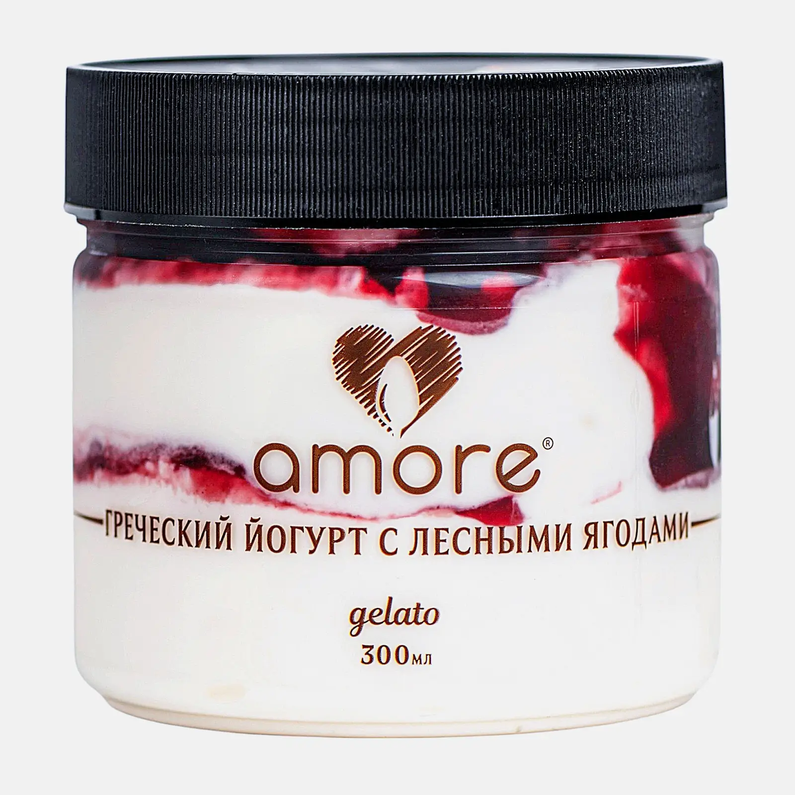 Изображение товара Мороженое Греческий йогурт с лесными ягодами Amore 300 мл