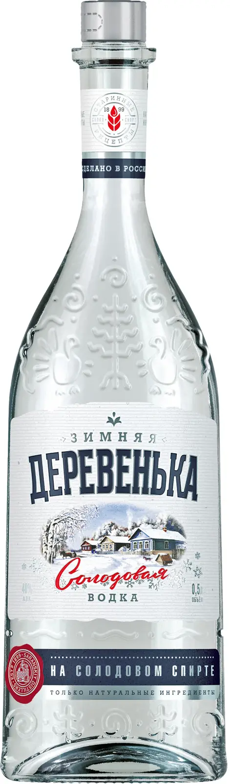 Изображение товара Водка Зимняя деревенька солодовая 40% 500мл