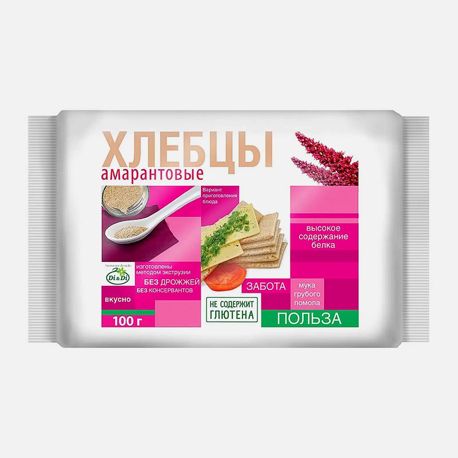 Изображение товара Хлебцы Di&Di амарантовые без глютена 100г
