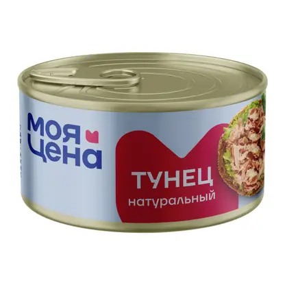 Изображение товара Тунец измельченный в собственном соку Моя цена 185г