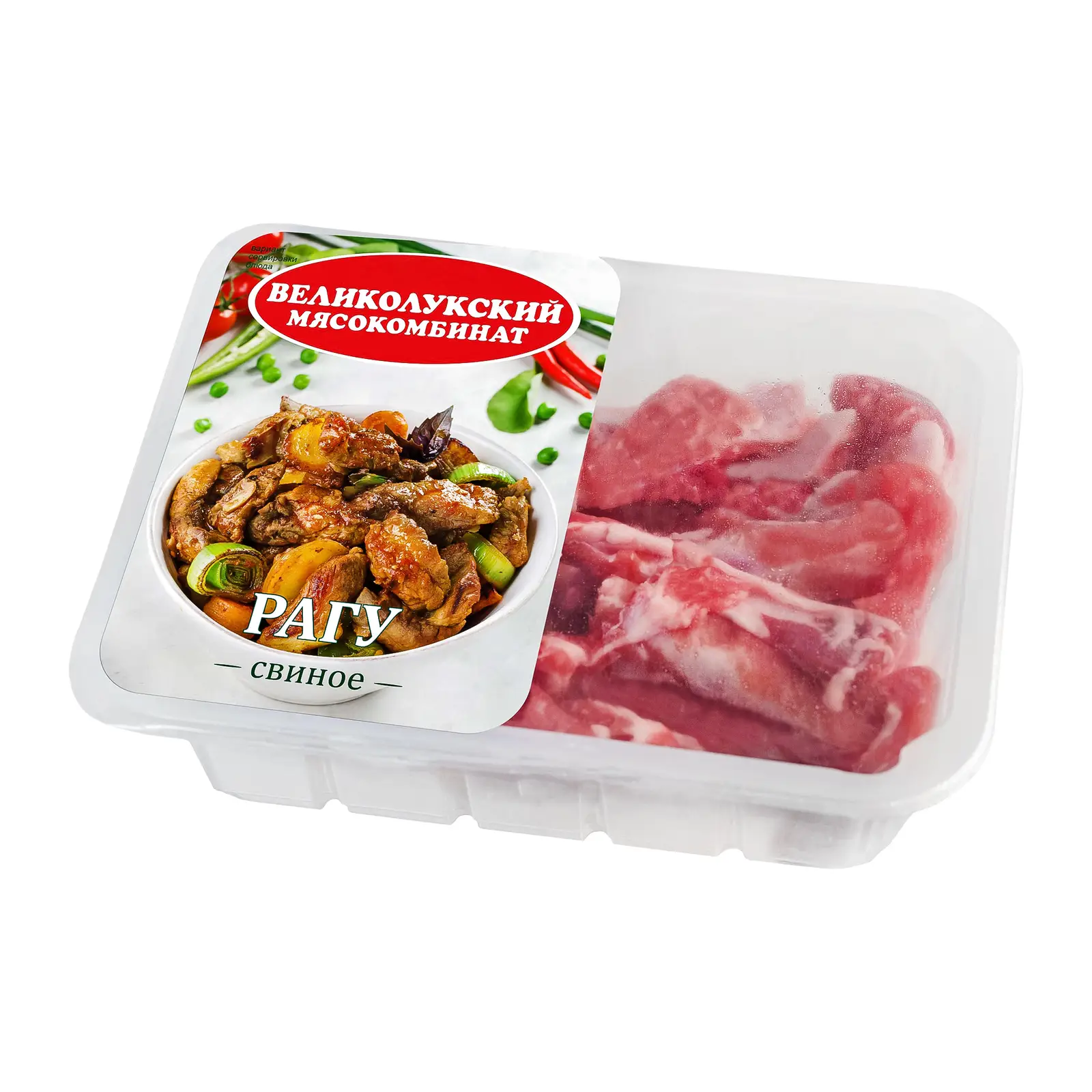 Изображение товара Рагу свиное Великолукский МК 400 г натуральный полуфабрикат без ГМО