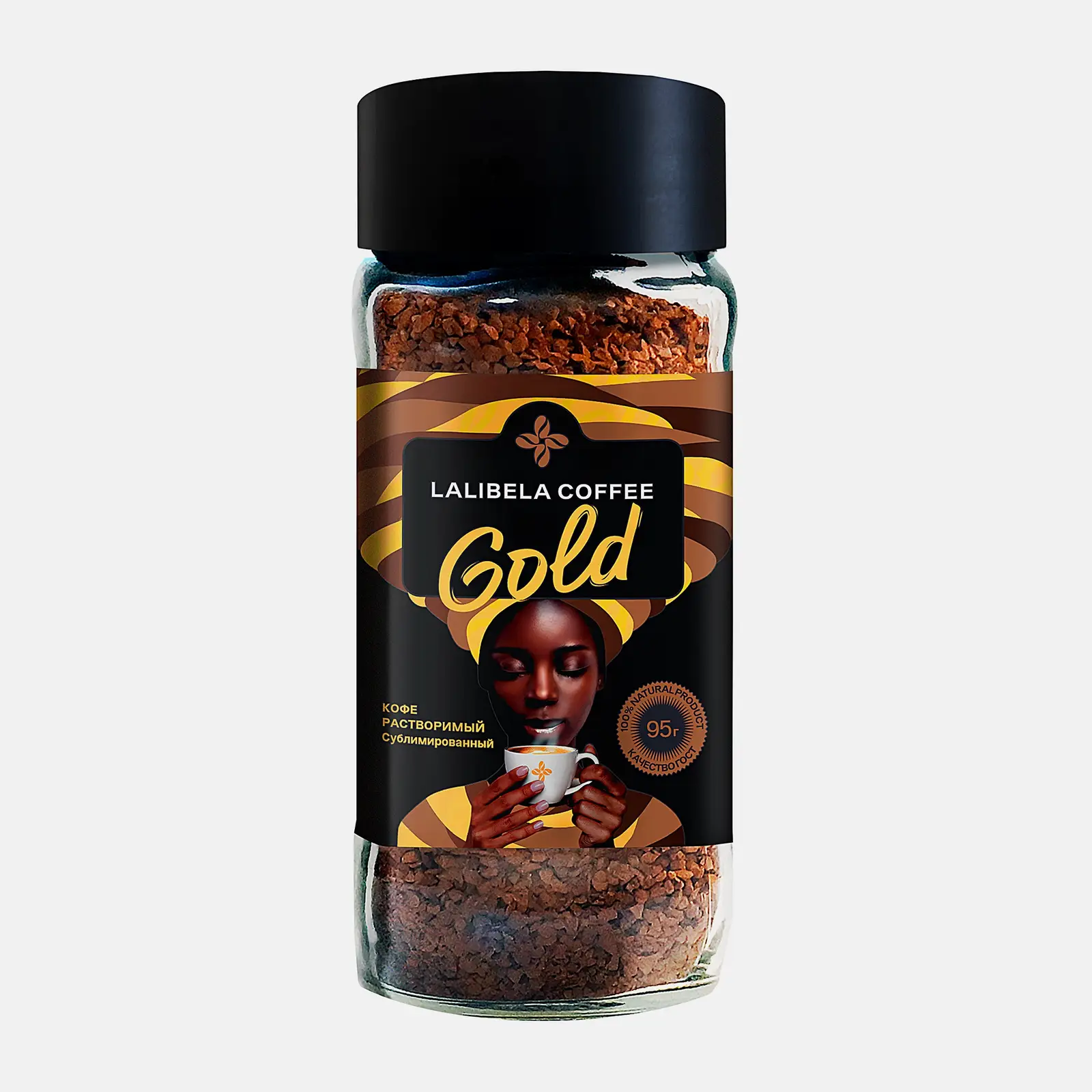 Изображение товара Кофе растворимый Lalibela Coffee Gold сублимированный 95 г