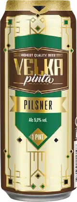 Пиво Velka Pinta Pilsner светлое фильтрованное 4.7% 568мл