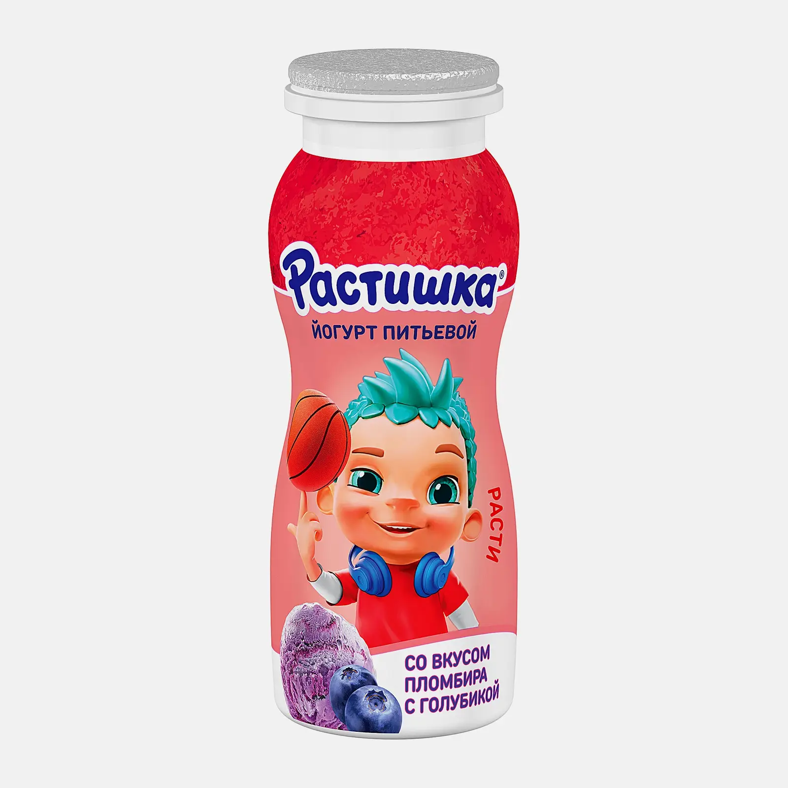 Йогурт Растишка питьевой пломбир голубика 1.6% 90г - фото 3