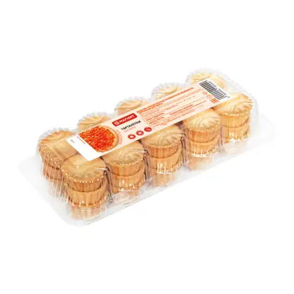 Изображение товара Тарталетки для икры Магнит 30 шт - вкусный и декоративный продукт для подачи деликатесов